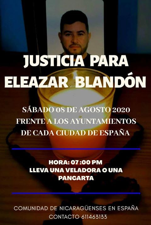 Convocatoria de concentración "Justicia para Eleazar Blandón"
