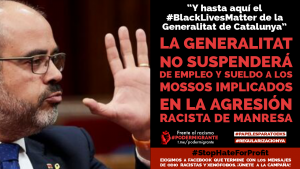 La Generalitat catalana no suspenderá de empleo y sueldo a los mossos implicados en la agresión racista de Manresa