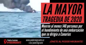 LA MAYOR TRAGEDIA DE 2020: Mueren al menos 140 personas migrantes por el hundimiento de una embarcación que se dirigía a Canarias