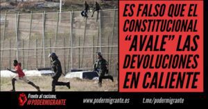 ES FALSO QUE EL CONSTITUCIONAL “AVALE” LAS DEVOLUCIONES EN CALIENTE
