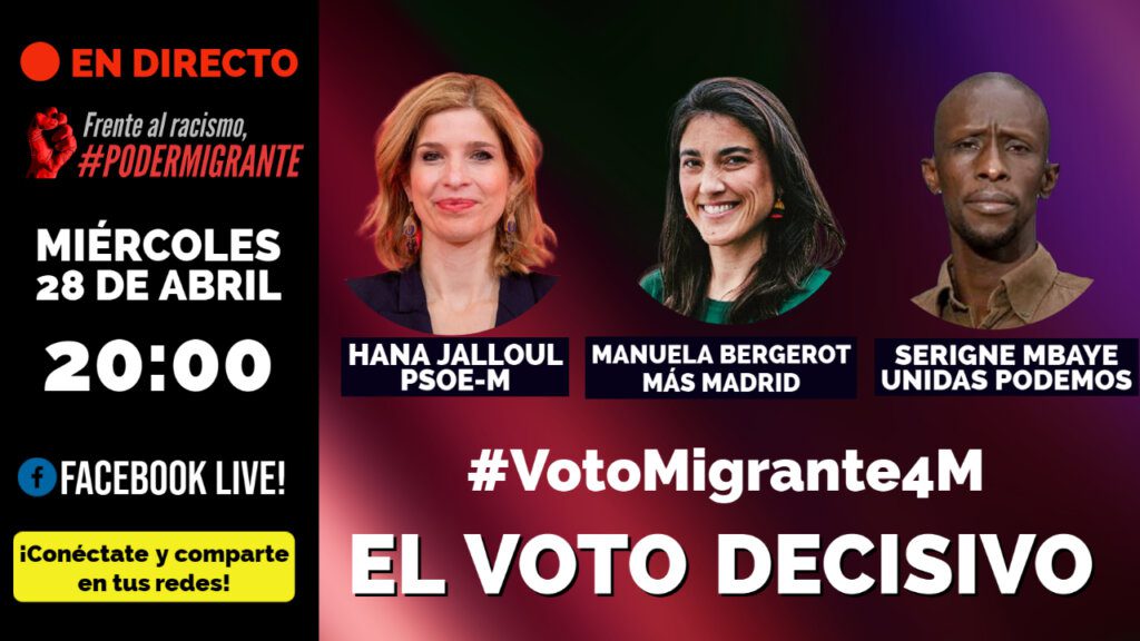 EN DIRECTO #VotoMigrante4M | “EL VOTO MIGRANTE DECISIVO”
