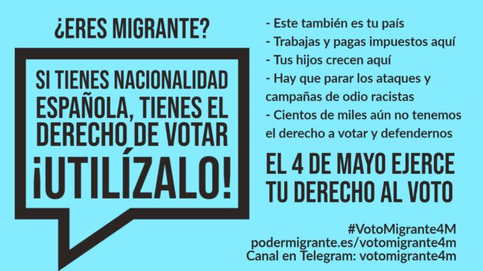 #VotoMigrante4M | El 4 de mayo EJERCE TU DERECHO AL VOTO