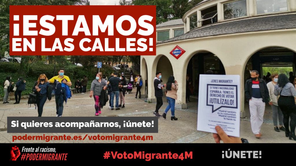 #VotoMigrante4M | ¡ESTAMOS EN LAS CALLES!