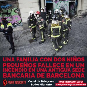 UNA FAMILIA MIGRANTE CON DOS NIÑOS PEQUEÑOS FALLECE en un incendio en Barcelona