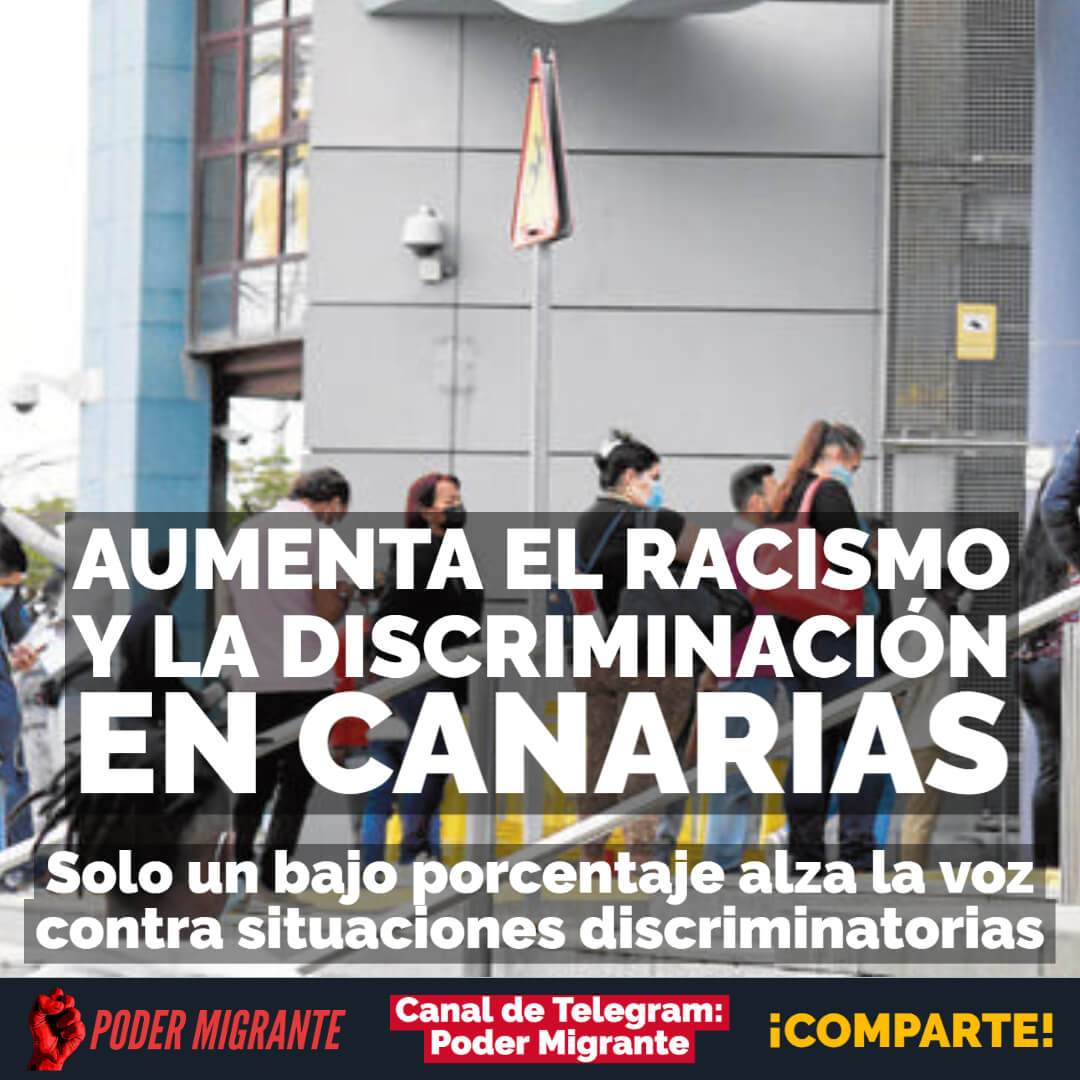 CANARIAS: Aumenta el racismo y la discriminación contra migrantes en los últimos 2 años