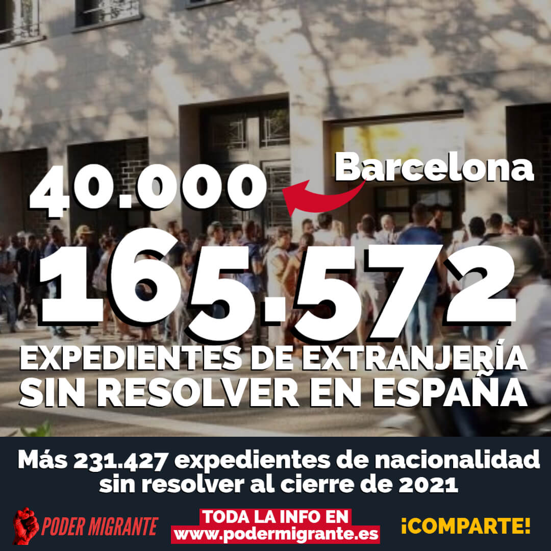 Extranjería tiene 165.572 EXPEDIENTES SIN RESOLVER en España