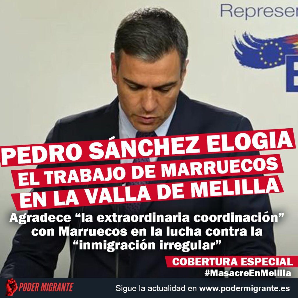 Pedro Sánchez elogia el trabajo de Marruecos para intentar evitar el “asalto violento” en Melilla