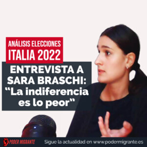 VÍDEO | ANÁLISIS ELECCIONES ITALIA 2022. Sara Braschi, activista antirracista: “La indiferencia es lo peor”