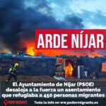 NÍJAR. El Ayuntamiento de Níjar (PSOE) desaloja a la fuerza un asentamiento que refugiaba a 450 personas migrantes