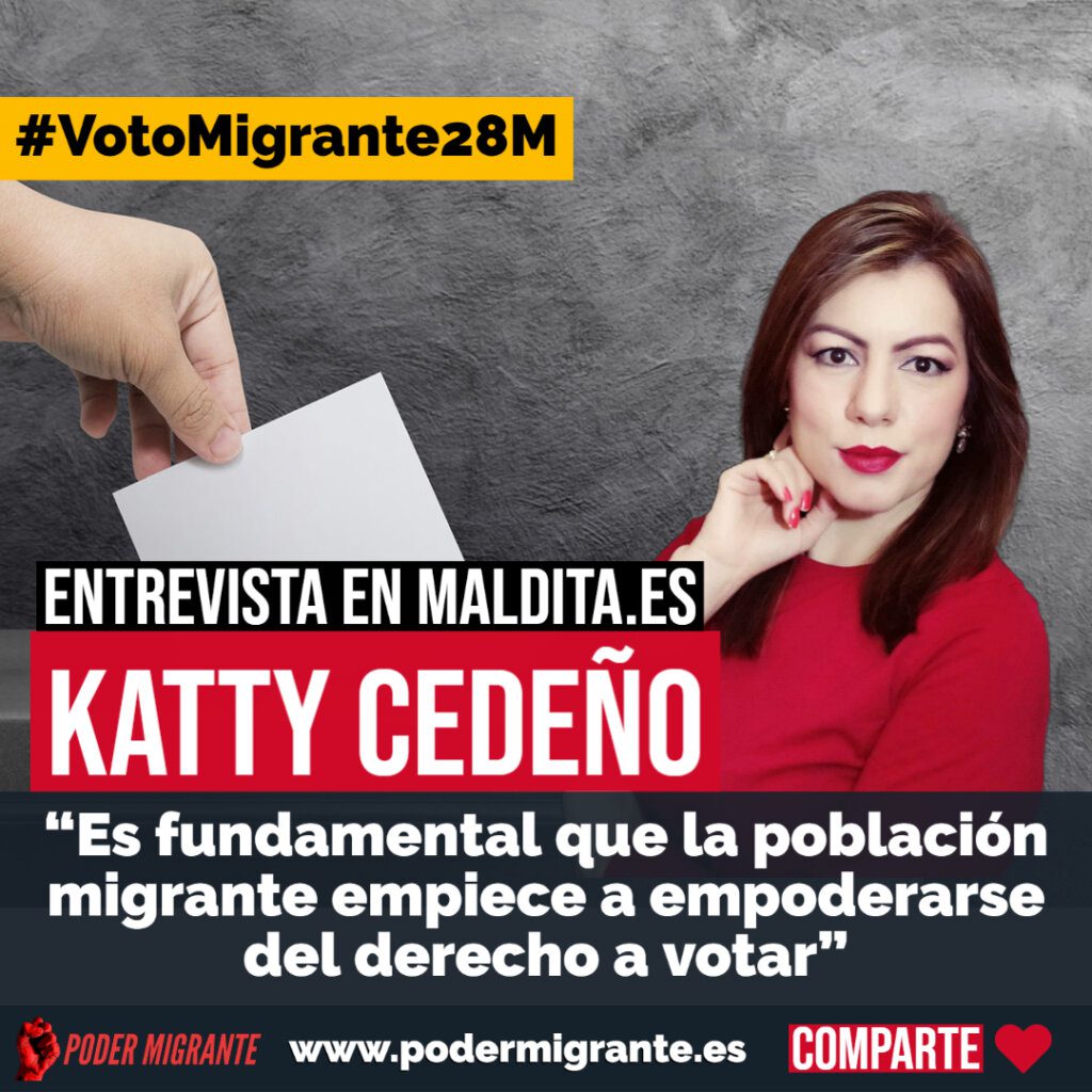 Entrevista de Maldita.es a Katty Cedeño: “Es fundamental que la población migrante empiece a empoderarse del derecho a votar”
