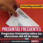 #VotoMigrante28M. Preguntas frecuentes sobre las elecciones del 28 de mayo